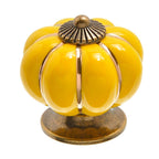 Puxador Porcelana Abóbora Amarelo - C1005