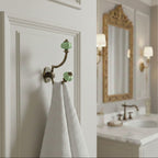 Gancho Parede Duplo de Porcelana Verde Claro - C4044