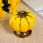 Puxador Porcelana Abóbora Amarelo - C1005