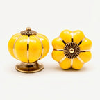 Puxador Porcelana Abóbora Amarelo - C1005