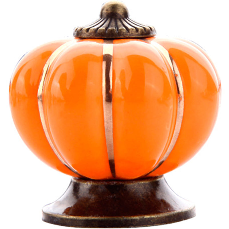 Puxador Porcelana Abóbora Laranja - C1006