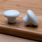 Puxador Porcelana Redondo Branco 38mm - C1101