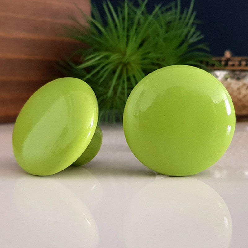 Puxador Porcelana Redondo Verde 38mm - C1103