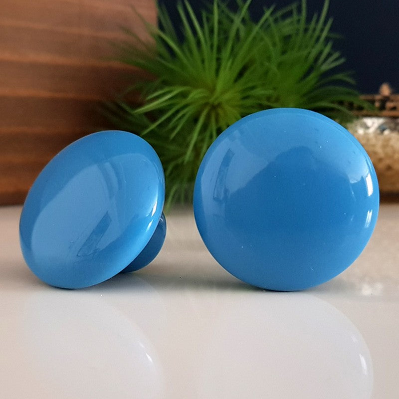 Puxador Porcelana Redondo Azul 38mm - C1104