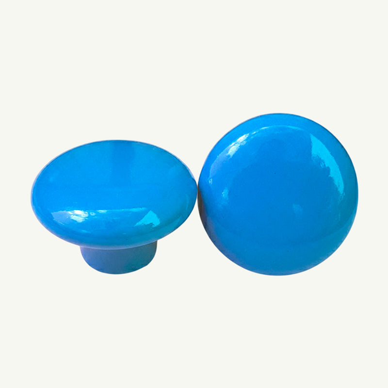 Puxador Porcelana Redondo Azul 38mm - C1104