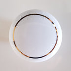 Puxador Porcelana Redondo Branco Linha Dourada 38mm - C1120