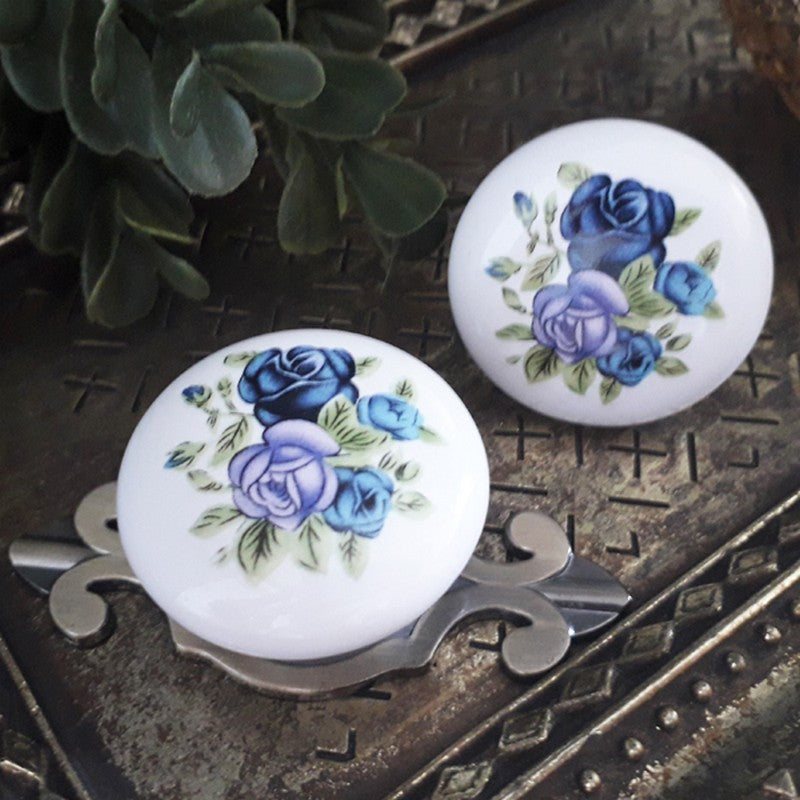 Puxador Porcelana Redondo Estampa 38mm - C1126