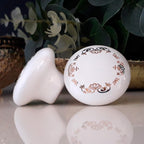 Puxador Porcelana Redondo Estampa 38mm - C1130