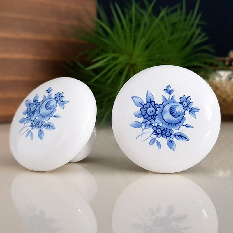 Puxador Porcelana Redondo Estampa 38mm - C1135