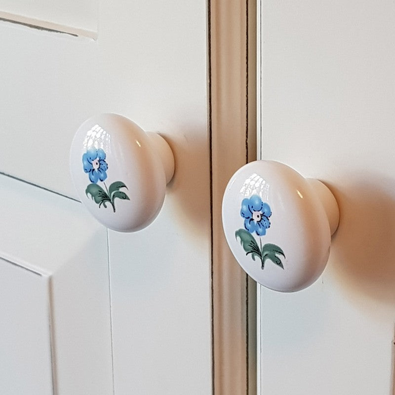 Puxador Porcelana Redondo Estampa 38mm - C1137