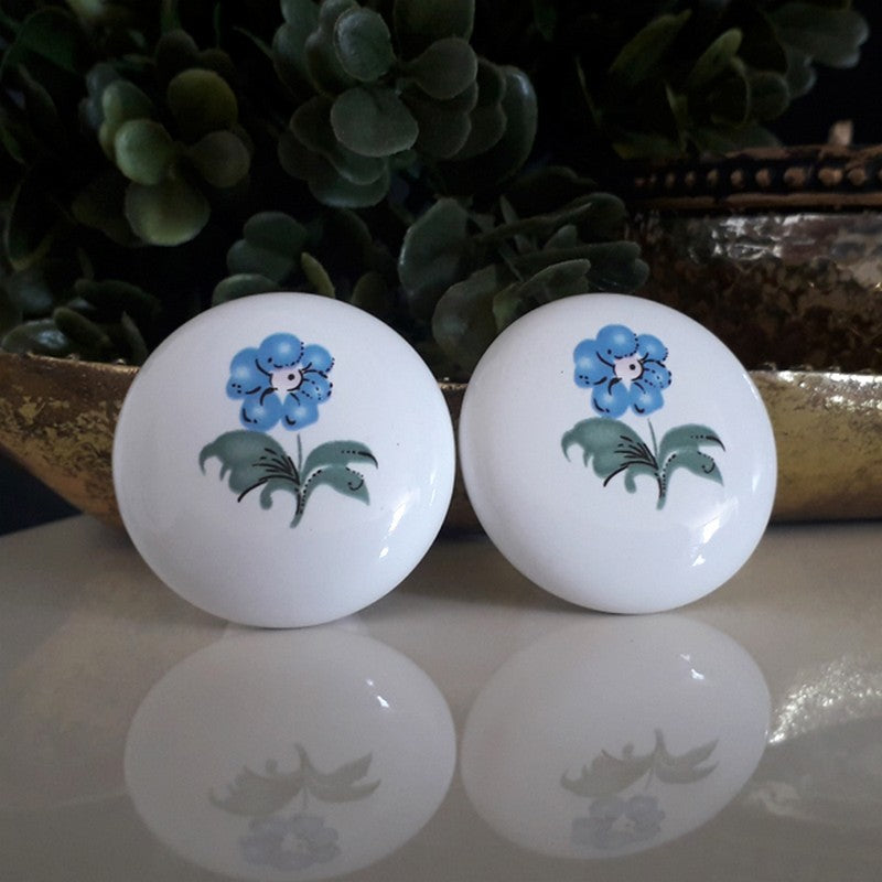 Puxador Porcelana Redondo Estampa 38mm - C1137