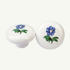 Puxador Porcelana Redondo Estampa 38mm - C1137