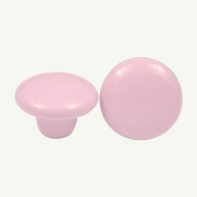 Puxador Porcelana Redondo Rosa Claro 38mm - C1158