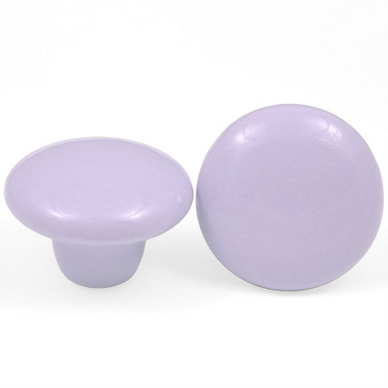 Puxador Porcelana Redondo Roxo Claro 38mm - C1159