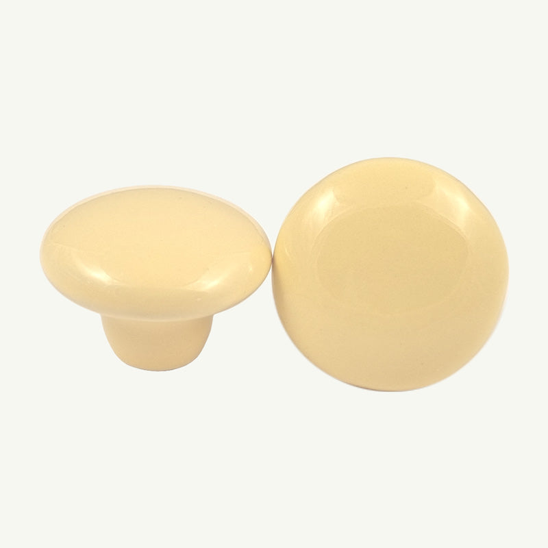 Puxador Porcelana Redondo Amarelo Claro 38mm - C1160