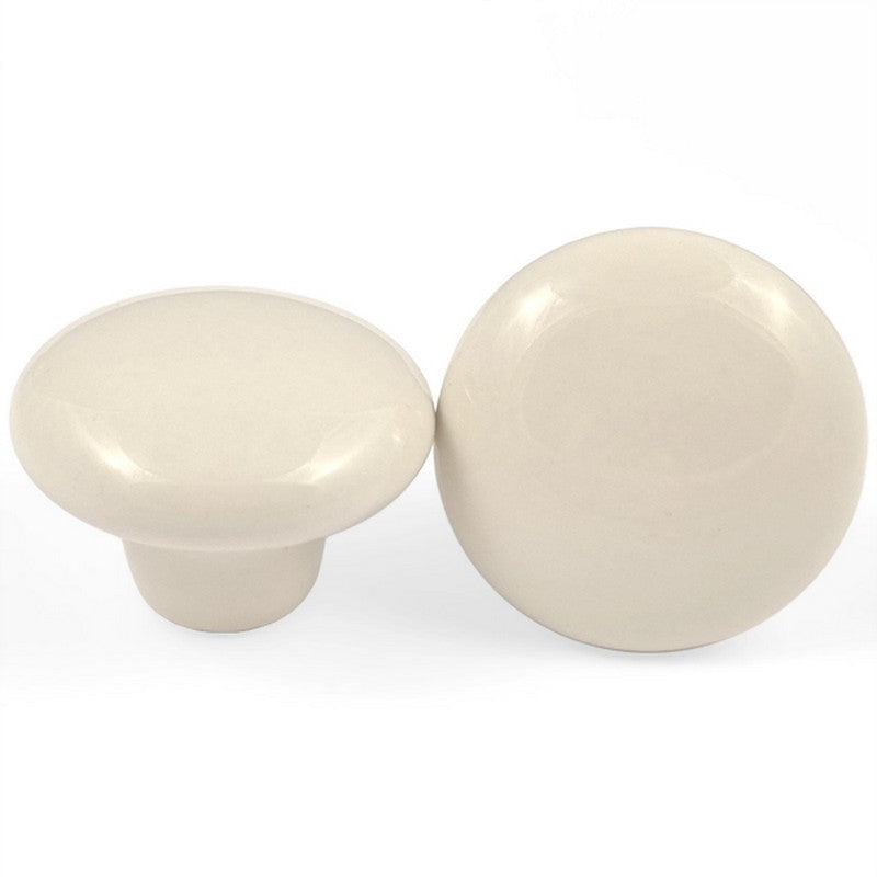 Puxador Porcelana Redondo Areia 38mm - C1161