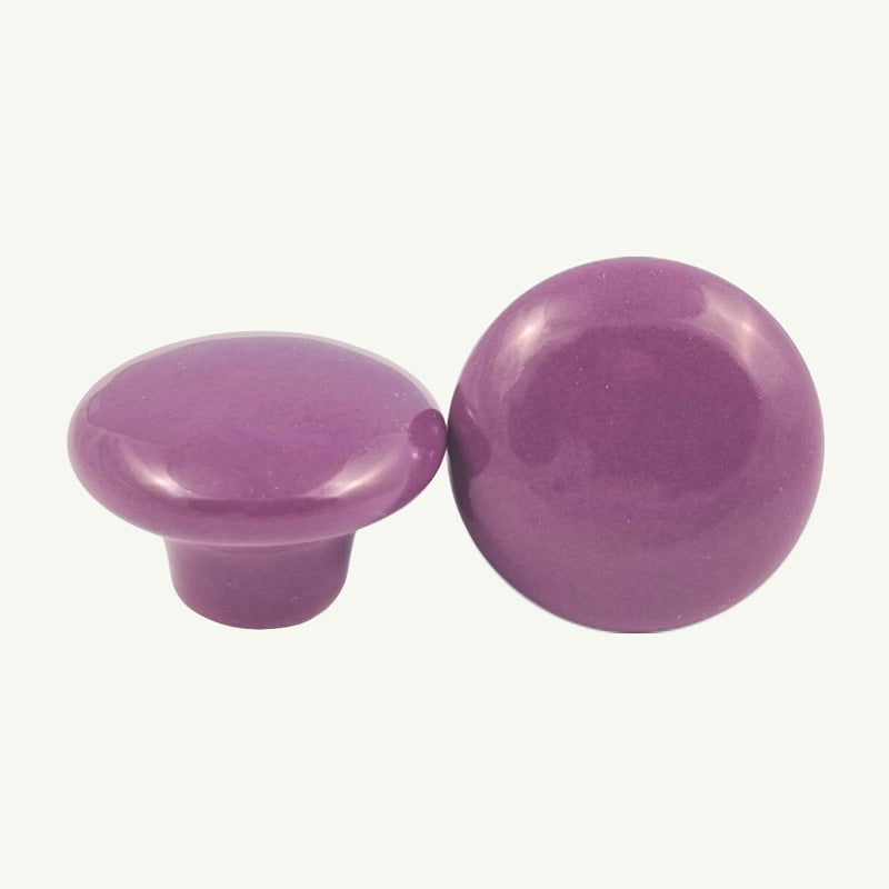 Puxador Porcelana Redondo Vinho 38mm - C1163