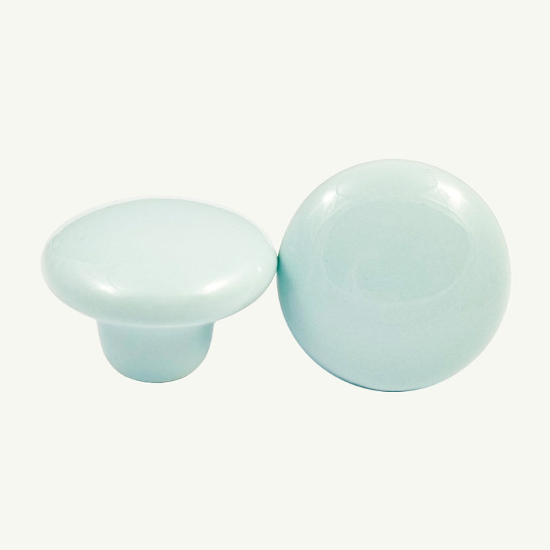 Puxador Porcelana Redondo Azul Claro 38mm - C1168