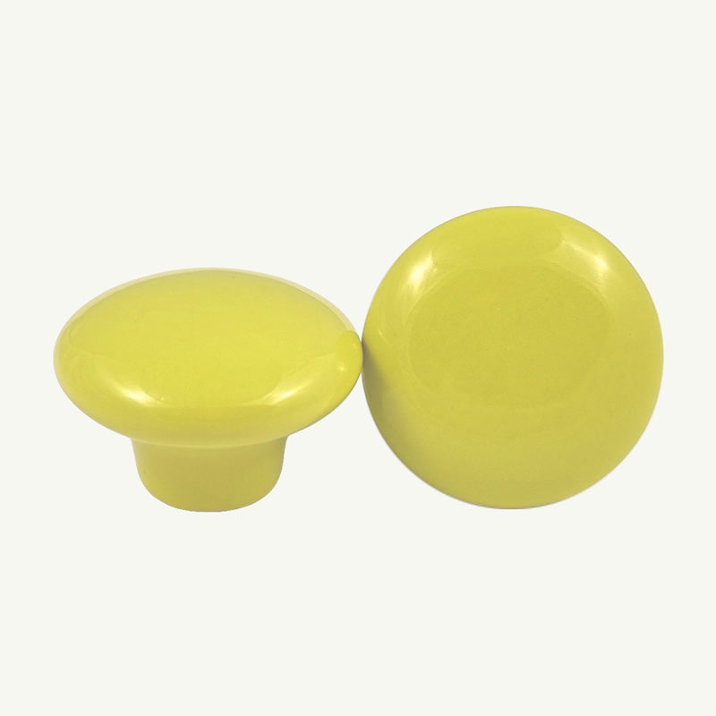 Puxador Porcelana Redondo Verde Cítrico 38mm - C1169