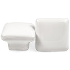 Puxador Porcelana Quadrado Branco 38mm - C1179