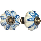 Puxador Porcelana Abóbora 34mm Branco - C1212