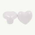 Puxador Porcelana Coração Branco Snow - C1403