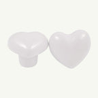 Puxador Porcelana Coração Branco Snow - C1403