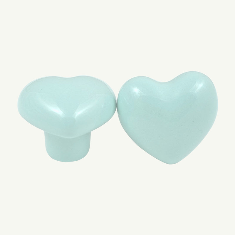 Puxador Porcelana Coração Verde - C1406
