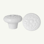 Puxador Porcelana Redondo 34mm Branco - C1440