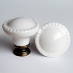 Puxador Porcelana 27mm Branco - C1447