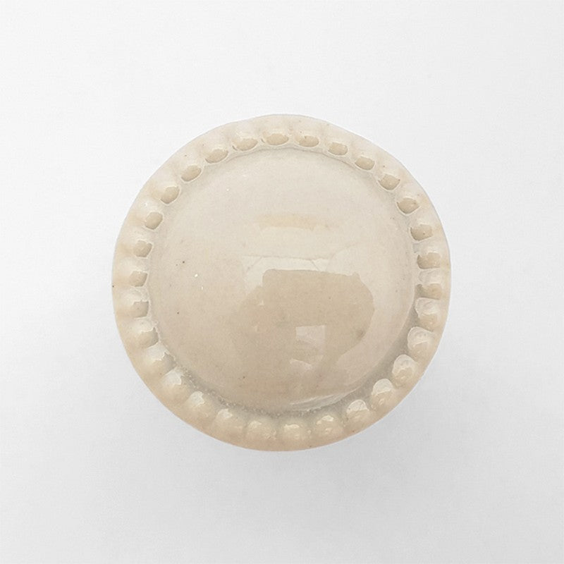 Puxador Porcelana 27mm Creme - C1448