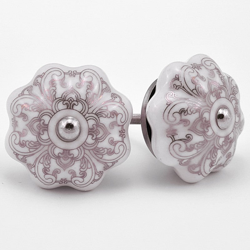 Puxador Porcelana Abóbora Areia 42MM - C1572