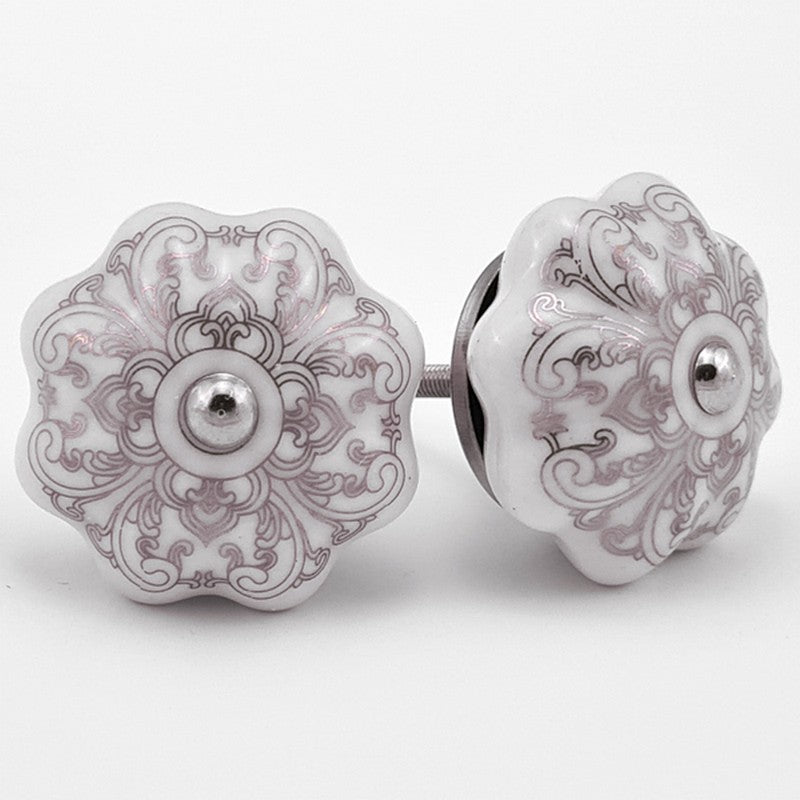 Puxador Porcelana Abóbora Areia 42MM - C1572