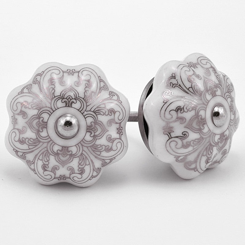 Puxador Porcelana Abóbora Areia 42MM - C1572