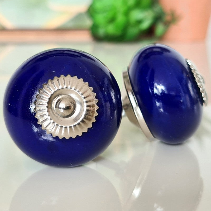 Puxador Porcelana Azul Escuro 41MM - C1516