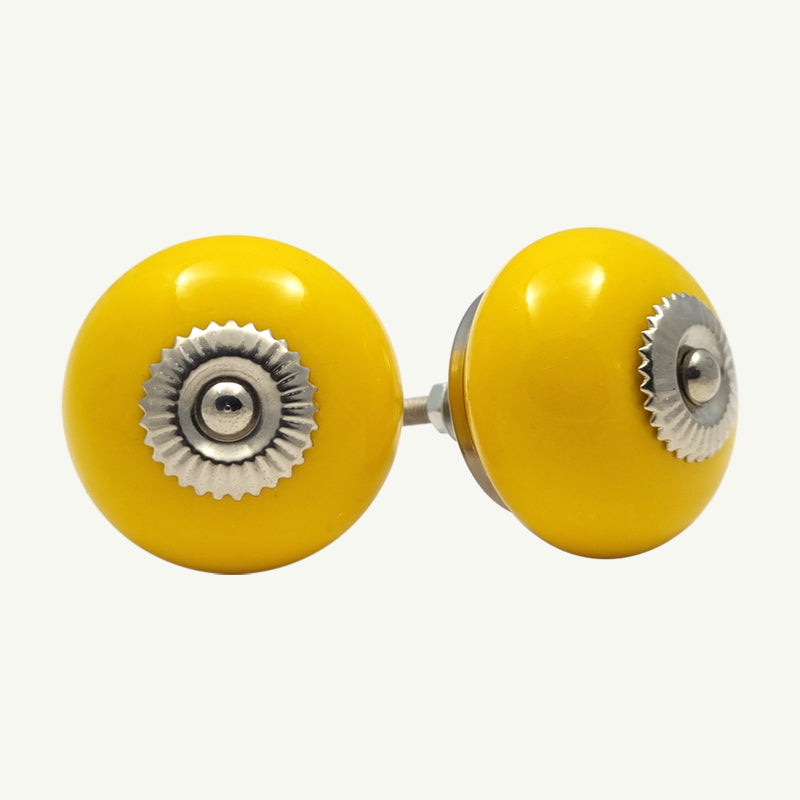 Puxador Porcelana Amarelo 41MM - C1517