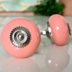 Puxador Porcelana Rosa Claro 41MM - C1518