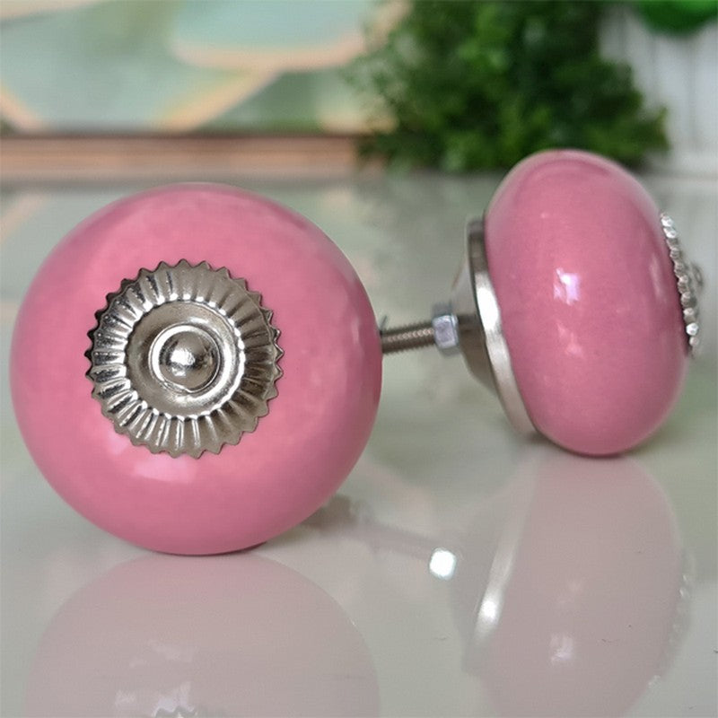 Puxador Porcelana Rosa 41MM - C1519