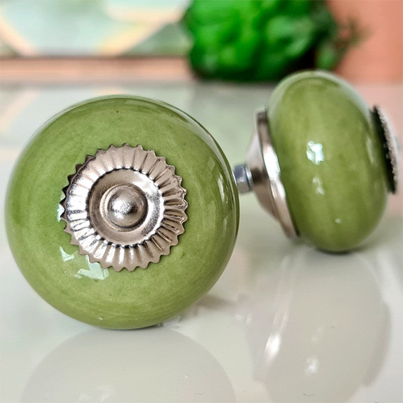 Puxador Porcelana Verde Claro 41MM - C1520