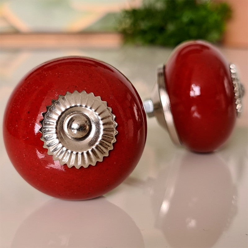 Puxador Porcelana Vermelho 41MM - C1522