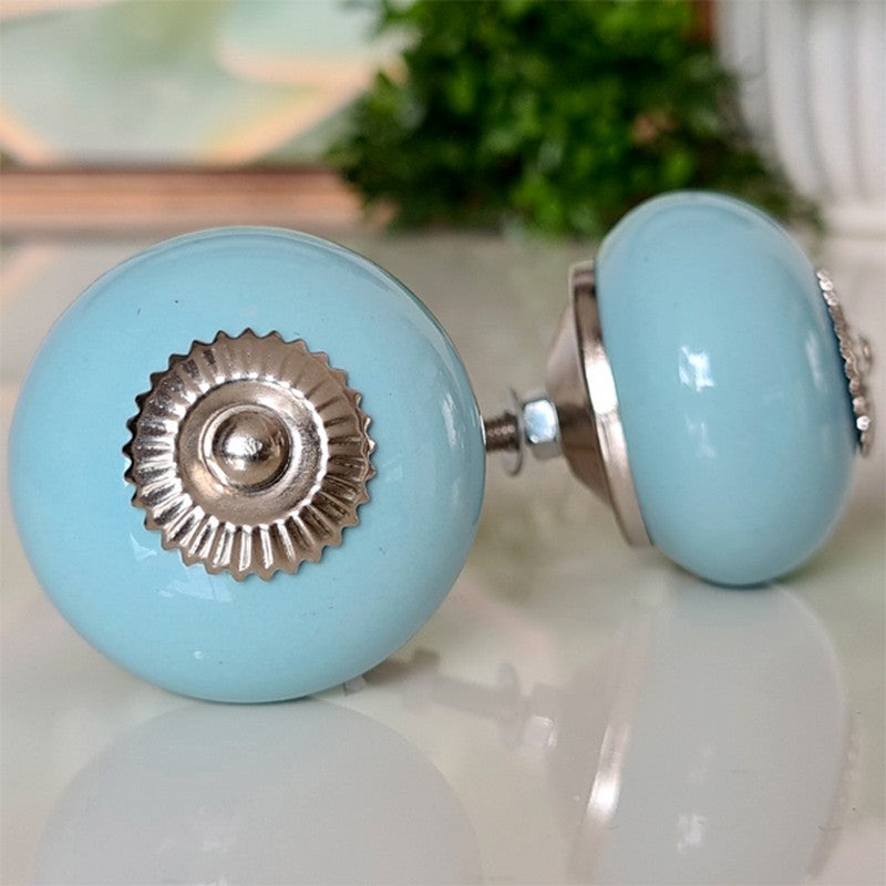 Puxador Porcelana Azul Claro 41MM - C1523