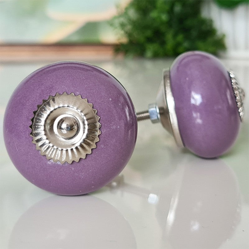 Puxador Porcelana Roxo Claro 41MM - C1525