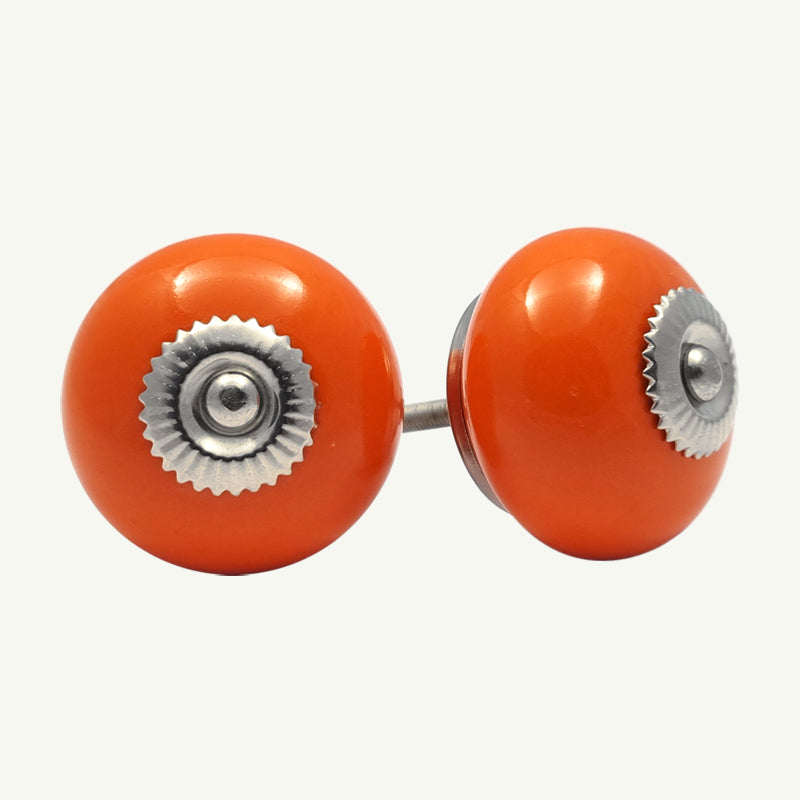 Puxador Porcelana Laranja 41MM - C1528