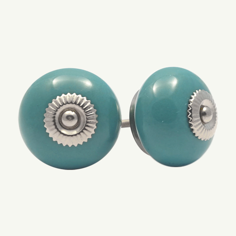 Puxador Porcelana Turquesa 41MM - C1529