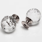 Puxador Cristal Sextavado 30mm Base Cromada - C2001