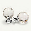Puxador Cristal Sextavado 30mm Base Cromada - C2001