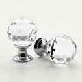 Puxador Cristal Sextavado 25mm Base Cromada - C2060
