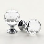 Puxador Cristal Sextavado 25mm Base Cromada - C2060