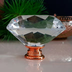 Puxador Cristal Diamante 50mm Base Rosegold - C2142