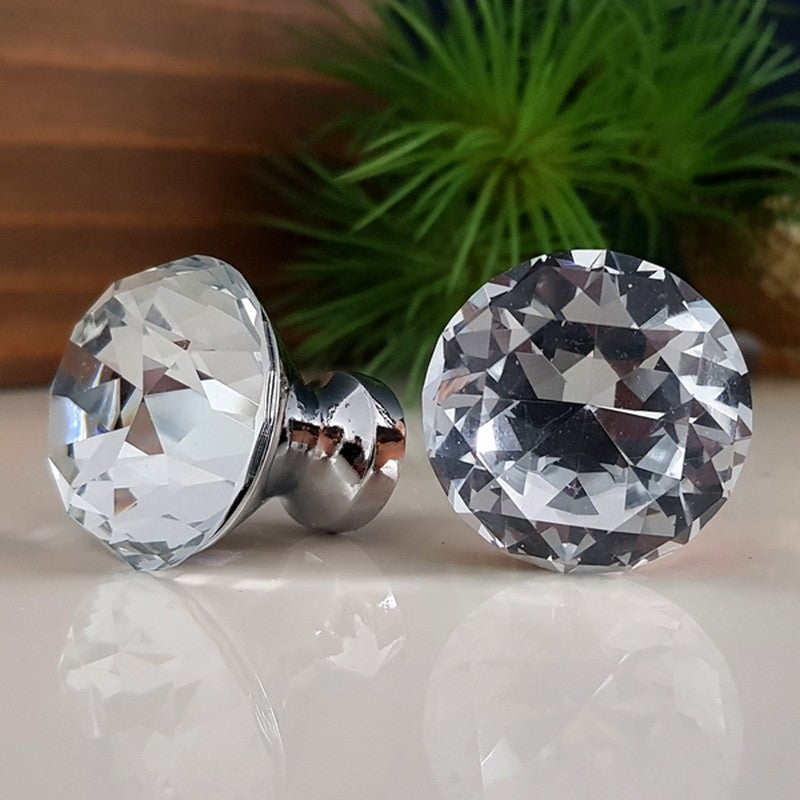 Puxador Cristal Shine 30mm Base Cromada - C2201